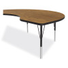 Adjustable Activity Tables, Kidney Shape, 72" x 48" x 19" To 29", Oak Top, Black Legs, 4/Pallet