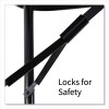 Adjustable Folding Table, Rectangular, 48" x 24" x 22" To 32", Yellow Top, Black Legs, 4/Pallet