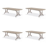 Adjustable Folding Tables, Rectangular, 60" x 30" x 22" To 32", Mocha Granite Top, Brown Legs, 4/Pallet
