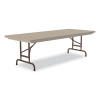 Adjustable Folding Tables, Rectangular, 60" x 30" x 22" To 32", Mocha Granite Top, Brown Legs, 4/Pallet