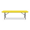 Adjustable Folding Tables, Rectangular, 60" x 30" x 22" To 32", Yellow Top, Black Legs, 4/Pallet