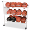 Double Wide Cart, Fits Approximately 24 Balls, Metal, 20" x 42" x 44", White