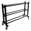 Deluxe Heavy-Duty Basketball Cart, Metal, 220 Lb Capacity, 16 x 50.75 x 34.75, Black