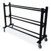 Deluxe Heavy-Duty Basketball Cart, Metal, 220 Lb Capacity, 16 x 50.75 x 34.75, Black