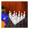 Plastic Bowling Pin Set, White, 10/Set