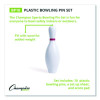 Plastic Bowling Pin Set, White, 10/Set