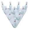 Plastic Bowling Pin Set, White, 10/Set