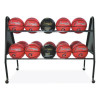 Heavy-Duty Ball Cart, Metal, 132 Lb Capacity, 18 x 51 x 38, Black
