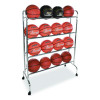 Powder-Coated Ball Cart, Metal, 132 Lb Capacity, 17 x 41 x 53, Silver
