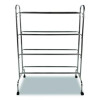 Powder-Coated Ball Cart, Metal, 132 Lb Capacity, 17 x 41 x 53, Silver