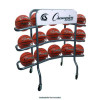 3-Tier Pro Basketball Rack, Metal, 220 Lb Capacity, 8 x 60 x 48, Silver
