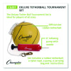 Deluxe Tetherball Tournament Set, Ball/24" Telescopic Poles/102" Cord/Carry Case/Pump/Needle