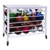 Economy Locking Ball Carrier, Metal, 264 Lb Capacity, 23" x 45" x 32", White