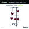 56 Football Helmet Rolling Rack, 26" x 28" x 81", Black