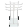 Hoop Storage Rack, Plastic, 176 Lb Capacity, 26 x 22 x 49, White