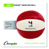Rhino Leather Medicine Ball, 4 Lb, Red/White