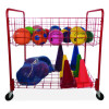 Back Ease Storage Cart, Metal, 176 Lb Capacity, 30 x 43 x 45, Red