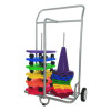 Scooter Storage Cart, Metal, 132 Lb Capacity, 16 x 32 x 48, Silver