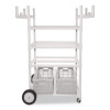 High Impact All-Terrain Heavy-Duty Cart, Plastic, 176 Lb Capacity, 19 x 53 x 58, White