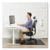 Ergonomic Sit Stand Mat For Flat To Low Pile Carpeted And Hard Floors, Rectangular, Beveled Edges, 45 x 53, Black, 25/Pallet