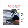 Proflex 7042 Ansi A4 Nitrile-Coated Cr Gloves, En388: 4X41D, 9" Long, Medium, Green, 12 Pairs