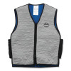 Chill-Its 6665 Embedded Polymer Cooling Vest With Zipper, Nylon/Polymer, Large, Gray