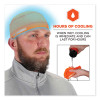 Chill-Its 6632 Performance Knit Cooling Skull Cap, Polyester/Spandex, One Size Fits Most, Orange