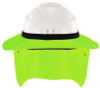 Chill-Its 6661 Universal Hard Hat Brim With Neck Shade, Lime