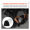 N-Ferno 6811Z Rib Knit Hat With Zipper For Bump Cap Insert, One Size Fits Most, Black