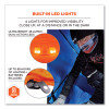 N-Ferno 6804 Skull Cap Winter Hat With Led Lights, One Size Fits Most, Orange