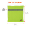 N-Ferno 6961 Reflective Winter Neck Gaiter, One Size Fits Most, Lime