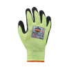 Proflex 7041 Ansi A4 Nitrile-Coated Cr Gloves, En388: 4X42D, 10" Long, Large, Lime, Pair