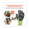Proflex 7141 Ansi A4 Dir Nitrile-Coated Cr Gloves, En388: 4X42Dp, 9" Long, Large, Lime, Pair