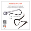 Squids 3105 Tool Lanyard With Aluminum Carabiner + Cinch-Loop, 15 Lb Max Working Capacity, 32" To 48" Long, Black, 10/Pack
