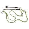Squids 3311 Twin-Leg Tool Lanyard With Three Carabiners, 15Lb Max Working Capacity, 35" To 42" Long, Lime