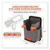 Squids 5543 Handheld Barcode Scanner Mount Holder With Fastener Straps, 2 Compartments, 3.5 x 2.5 x 7.3, Gray