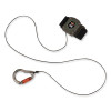 Squids 3002 Retractable Lanyard With Carabiner + Belt-Loop Anchor, 2 Lb Max Working Capacity, 6" To 48" Long, Gray