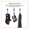 Squids 3420 Dual Clip Swivel Glove Clip Holder, 1 x 0.6 x 5.5, Acetal Copolymer, Blue, 100/Pack
