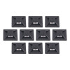 Squids 3701 Mini Adhesive Mount Replacements, 2 Lb Max Safe Working Capacity, 0.9" Long, Black,10/Pack