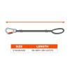 Squids 3104F(x) Tool Lanyard With Carabiner/Choke Loop, 10 Lb Max Working Capacity, 38" To 48" Long, Gray/Orange