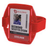 Squids 3386 Arm Band Id/Badge Holder, Vertical, Red, 3.75 x 4.25 Holder, 2.5 x 4 Insert, 10/Pack