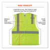 Glowear 8210Hl Class 2 Economy Mesh Hook And Loop Vest, Polyester, X-Small, Lime