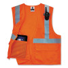 Glowear 8220Z Class 2 Standard Mesh Zipper Vest, Polyester, Small/Medium, Orange