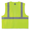 Glowear 8220Z Class 2 Standard Mesh Zipper Vest, Polyester, 2X-Large/3X-Large, Lime