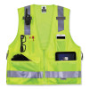 Glowear 8250Z Class 2 Surveyors Zipper Vest, Polyester, Small/Medium, Lime