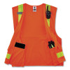 Glowear 8250Zhg Class 2 Hi-Gloss Surveyors Zipper Vest, Polyester, Large/X-Large, Orange