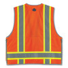 Glowear 8254Hdz Class 2 Heavy-Duty Surveyors Zipper Vest, Polyester, Small/Medium, Orange