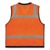 Glowear 8253Hdz Class 2 Heavy-Duty Mesh Surveyors Vest, Polyester, Small/Medium, Orange