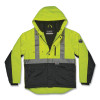 Glowear 8275 Class 2 Heavy-Duty Hi-Vis Workwear Sherpa Lined Jacket, Large, Lime