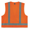 Glowear 8249Z Class 2 Economy Surveyors Zipper Vest, Polyester, Small/Medium, Orange